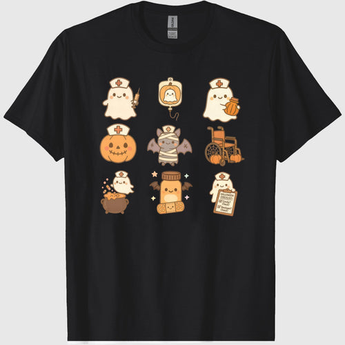 Comfort Colors Ghost Nurse Halloween Shirt, Halloween Nurse Shirt, Spooky Nurse Shirt
