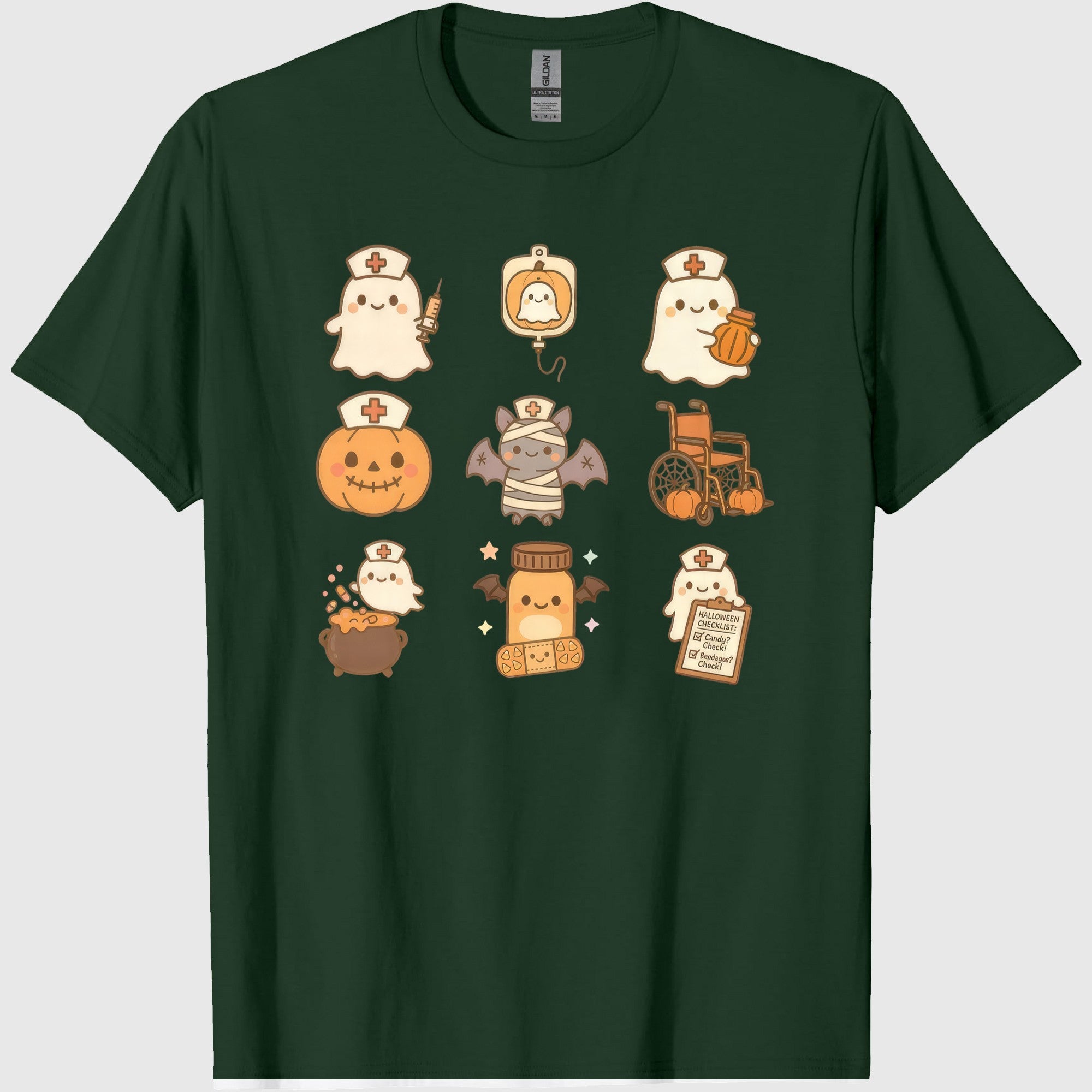 Comfort Colors Ghost Nurse Halloween Shirt, Halloween Nurse Shirt, Spooky Nurse Shirt