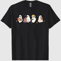 Comfort Colors Little Ghosts Reading Books Graphic Tee, Bookish Spooky Season Shirt, Ghost Tee for Halloween